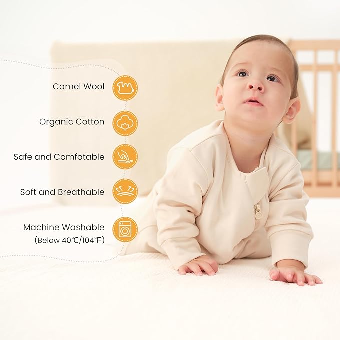Unisex Sleeping Bag for Babies and Toddlers 1.0 Tog Sleep Sack 18-36 Months, Newborn Sleep Sack, Wearable Blanket Baby, One Piece Long Sleeves, Gifts for Baby