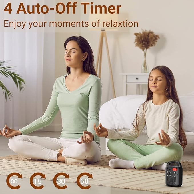 Soother Sleep Sound Machine Night Light White Noise Machine with 30 Soothing Sounds for Baby Kids Adults Brown Noise Machine with Timer & Continuous Play for Home Travel Office