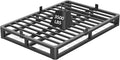 6 Inch Queen Bed Frame with Round Corner Edges, Low Profile Queen Metal Platform Bed Frame with Steel Slat Support, No Box Spring Needed/Easy Assembly/Noise Free Mattress Foundation
