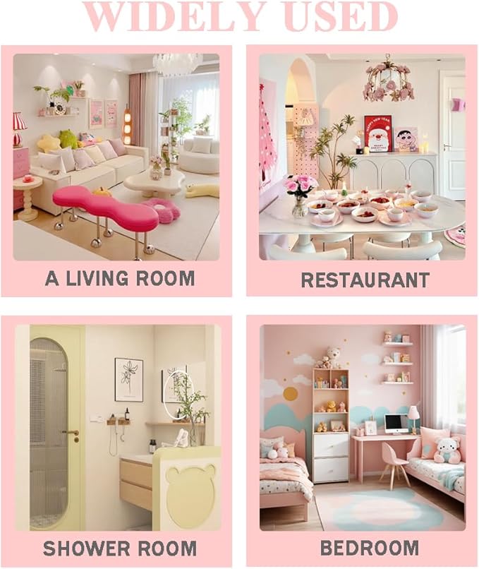 Cute Shelf Pink Floating Shelves, 2Pcs Flower Shaped Green Floating Shelves Display Daisy Decor for Bathroom Livingroom Bedroom Shelves (Purple White)
