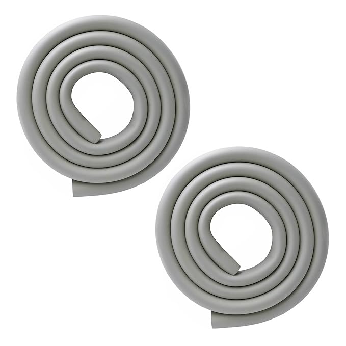 M2cbridge U Shape Extra Thick Furniture Table Edge Protectors Foam Baby Safety Bumper Guard 6.5 Ft (Grey (6.5ft x 2))