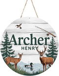 Personalized Name Sign for Nursery, Deer Sign for Baby Door Decor, Newborn Gifts for Boy, Boys Nursery Wall Bedroom Decorations, Mother's Day Gifts for New Mom Dad Gift