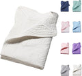 PEACELOVER Embossed Neutral Baby Quilt Durable, Lightweight Baby Blankets Four Seasons for Personlized Monogram Cotton Quilted Blanket Toddler Quilt for Boys and Girls 46x36 Inches (White)