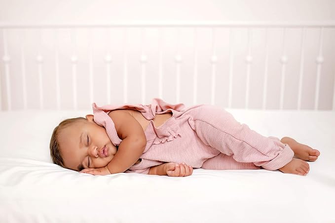 Crib Fitted Sheet by Pure Bamboo, Genuine 100% Organic Viscose Derived from Bamboo, Luxuriously Soft, Ultimate Cooling, Fits Standard Size Crib Mattress (Stripes)