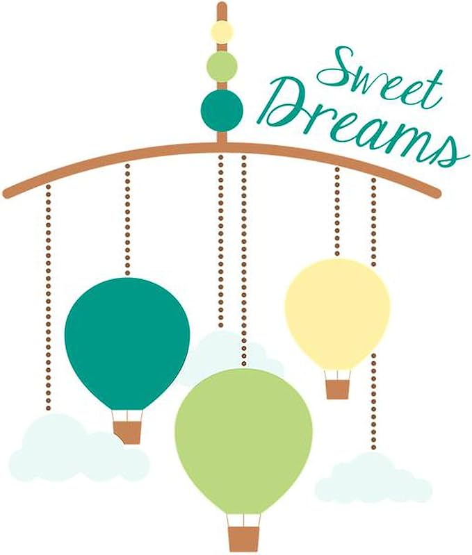 CafePress Baby Hot Air Balloon Mobile Sweet Dreams Square Ca Square Car Magnet, Magnetic Bumper Display