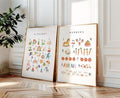 OZCONO Alphabet Numbers Poster, Vibrant ABC Counting Chart Kids, Playroom Wall Decor Art, Homeschool Education Guide (Unframed) (20x30)
