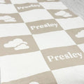 Personalized Signature Icon Blanket – 100% Organic Cotton Customized Baby Blanket, Custom Name, Bassinet 30x40, Gift for Baby Shower, Birthday Present, Girls and Boys, Toddlers Kids - Made In America