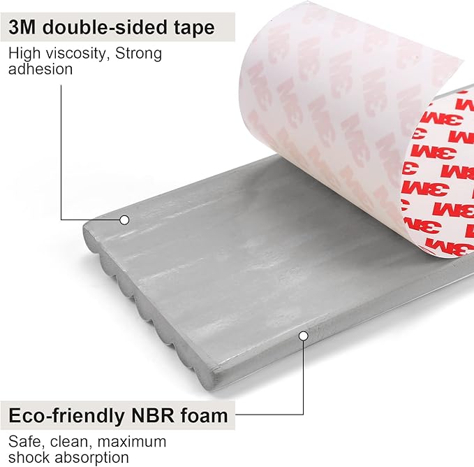 Upgrade Baby Proofing Edge Corner Protector, 16.4ft Edge Guards Padding with 3M Adhesive, Extra-Wide Soft Rubber Foam Padding, Furniture,Sharp Edge Safety Corner Edge Bumper Guard-Gray