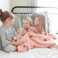 SARANONI Bamboni Baby Blanket | Luxury Plush Super Soft Blanket | Breathable Comfy Blankets for Kids and Teens | Peach - 40" x 60"