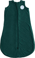 Dreamland Baby Lightweight Bamboo Viscose Sleep Sack (0-6 Months). 1.0 TOG Ultra Soft Blanket w/ 2-Way Zipper. 95% Viscose, 5% Spandex (Forest). Mom-Owned US Business, Premium Materials