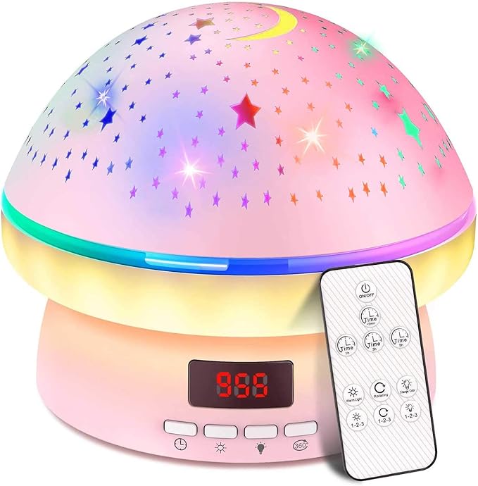 MINGKIDS Toys for 3-8 Year Old Girls Boys,Star Night Light Projector with Hard Projection Cover, Timer&Rotation,2-9 Year Olds Kids Chritsmas Birthday Gifts for 4 5 6 Year Old,Girls Room Decor