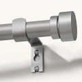 Modern Silver Curtain Rods for Windows 66 to 120 Inches Adjustable Length Heavy Duty 1" Diameter Window Curtain Rod with Decorative Finials for Outdoor Bedroom Kitchen Living Room