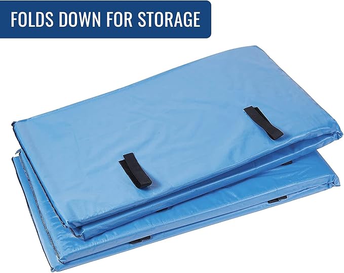 DMI Bed Rail Cover, Bed Rail Padding and Bed Bumper Pad for Elderly, Disabled or Handicapped, Rails Not included, Padded Cover Only, Blue, 60 x 15 x 0.5, 2 Count