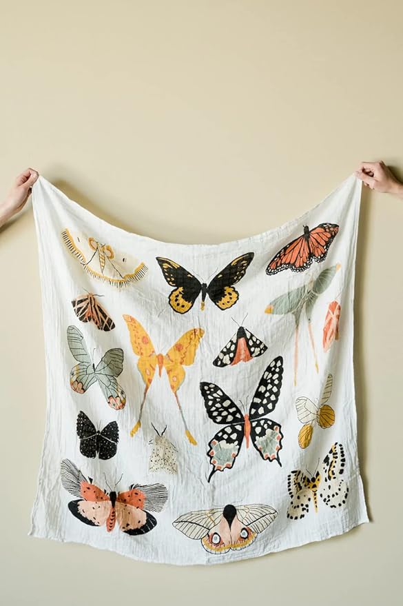 CLEMENTINE KIDS Muslin Infant Swaddles (Butterfly Collector)