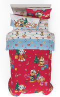 PAW Patrol Holiday & Christmas Kids Bedding Soft Comforter and Sheet Set with Sham, 5 Piece Twin Size, (Officially Licensed Product) by Franco