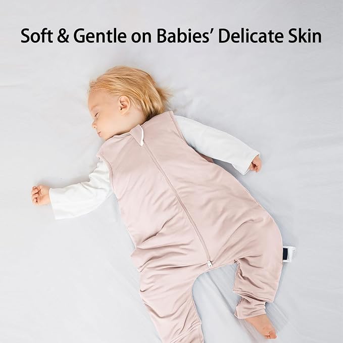 BubblePanda Rayon Made From Bamboo Toddler Sleep Sack with Feet 6-12 Months 2.5 Tog Winter Ultra Soft Warm Baby Sleep Bag Walker Quilted Thick Wearable Blanket with Legs 2-Way Zipper