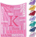 Ships Next Day, Personalized Blankets with Name, Custom Flannel Name Blanket, Christmas Blanket Gifts for Boys & Girls Baby Kids Adult, Printed in USA
