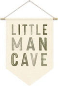 Sage Green Wall Decor, Little Man Cave Sign for Boys, Boy Nursery Decor, Boys Room Wall Hanging Pennant Flag Banner Decor for Nursery Classroom Playroom Kids Room, Playroom Essentials