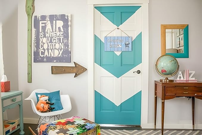 Personalized Name's Blue-background game console decor Nursery Kid's Children's Girls Bedroom Door Sign Wood Plaque Sign Wall Decor Gift