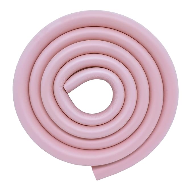 M2cbridge U Shape Extra Thick Furniture Table Edge Protectors Foam Baby Safety Bumper Guard 6.5 Ft (Pink)