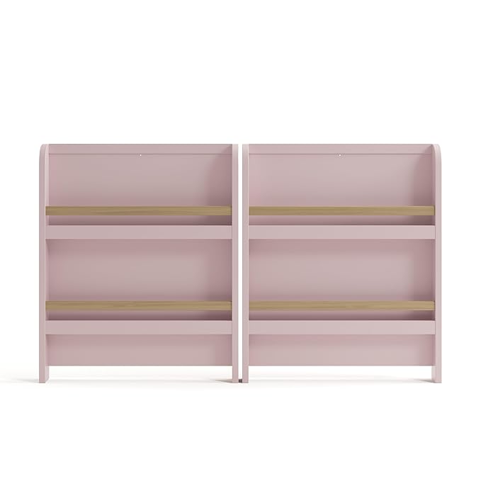 Graco Read-with-Me 4-in-1 Convertible Crib with Drawer (Blush with Driftwood) - GREENGUARD Gold Certified Converts to Toddler Bed, Daybed, and Functional Bookshelves