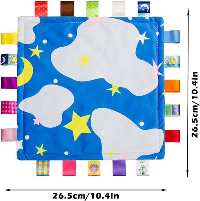 Colorful Baby Security Blanket Soft Touch Plush No Damage to The Baby Skin Sleep Helper,Appease Towel for Kids Toddlers