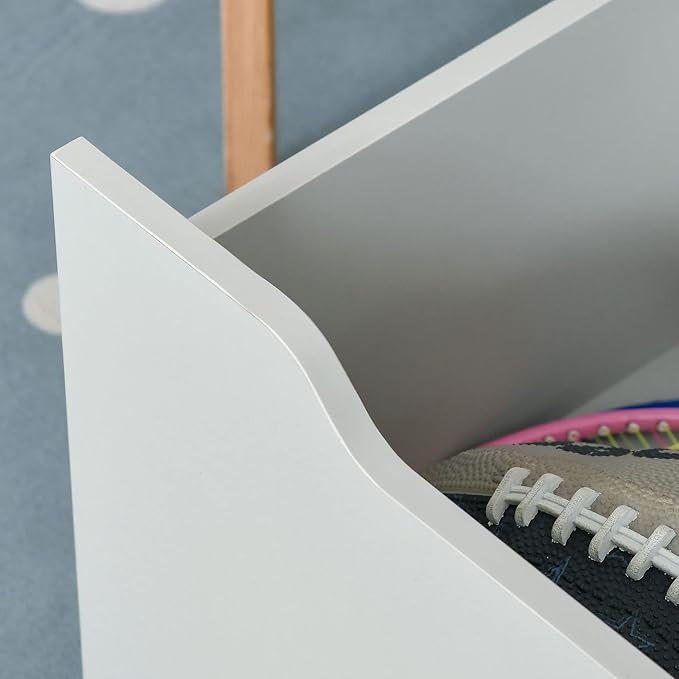 HOMCOM Kids Bookcase Multi-Shelf Rack Organizer with Storage Drawer for Books, Playroom, Gray