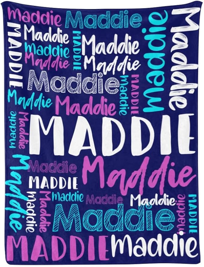 Dr.TOUGH Personalized Blankets with Name Customized Baby Blankets for Girls Boys Adults Monogrammed Blankets and Throws Christmas Birthday Mothers Fathers Valentines Day Gift (Yellow,60''×80'')