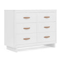 Delta Children babyGap Skye 6 Drawer Dresser with Interlocking Drawers Greenguard Gold Certified, Bianca White