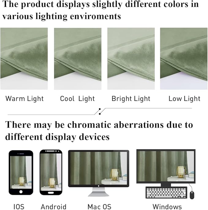 StangH Sage Green Curtains 92 inches Long Super Soft Velvet Room Darkening Thermal Insulated Window Drapes Back Tab Luxury Decor for Bedroom Living Room, W52 x L92, 2 Panels