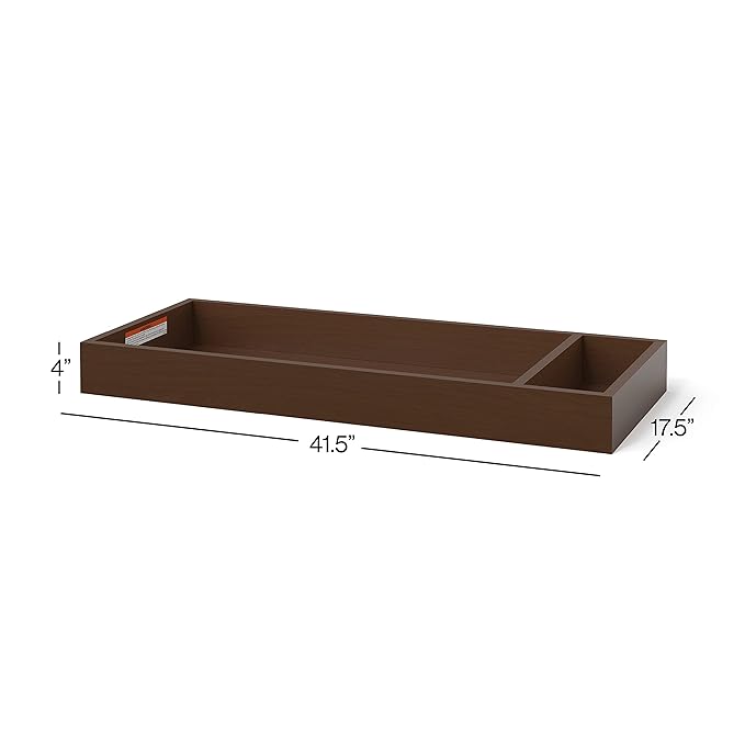 Child Craft Kieran Changing Table Topper, Convert Dresser into a Changing Table Surface, Securely Attaches, Non-Toxic, Baby Safe Finish (Toasted Chestnut)