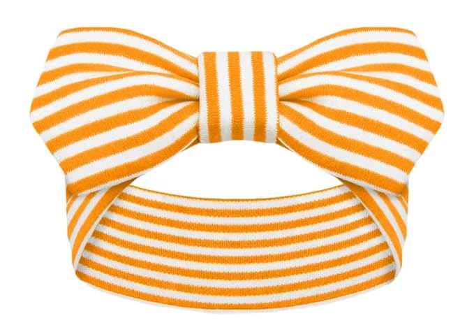 Creative Knitwear Tennessee Volunteers Infant Girls Tennessee Orange/White Striped Hair Knot Headband Embroidered Logo - Size Newborn - 4T