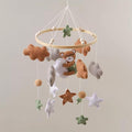 Baby Crib Mobile - Sleeping Bear Mobile for Crib, Felt Cloud Stars Nursery for Boys and Girls, Baby Nursery Hanging Decor (E)