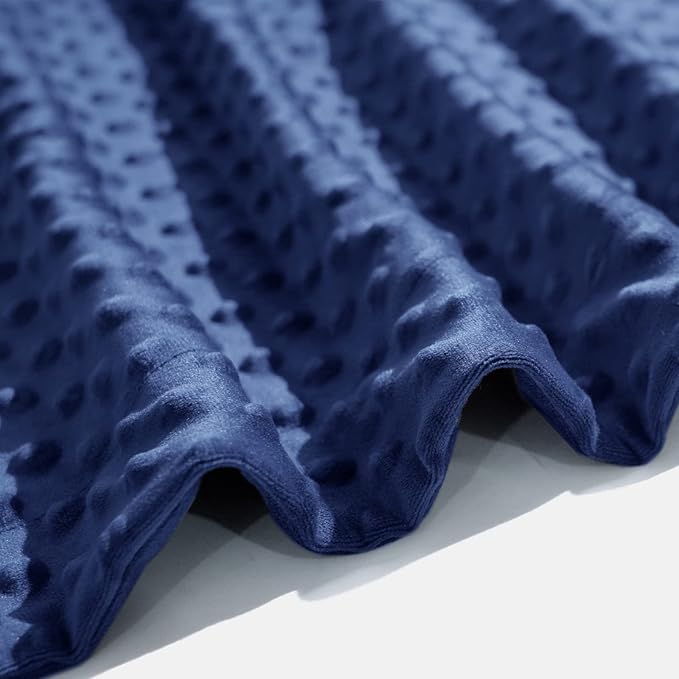 david's kids Micro Fleece Minky Baby Blanket for Boys Girls Neutral with Double Layer and Soothing Raised Dots, Breathable and Soft Lightweight Receiving Blanket for Newborns 30x40 Inches, Navy Blue