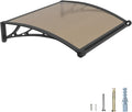 32''*40'' Window and Door Exterior, UV/Rain/Snow/Sunlight Protection Sheet,UPF 50+ Polycarbonate Overhang Canopy,House Overdoor Awnings for Door Entrance Outside/Patio/Porch/Deck