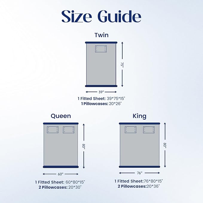 Dream Valley® Twin Sheets Set, Cooling Fitted Sheet with 1 Pillowcase-2 PCS with No Flat Sheet,Q-Max > 0.4 Aerocool, Cooling for Night Sweats, Hot Sleepers,deep Pocket up to 15",Cool Grey