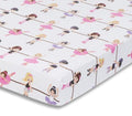 Baby Girl Fitted Crib Sheet Born to Dance Ballerina, 100% Soft Breathable Microfiber Baby Sheet, Fits Standard Size Crib Mattress 28in x 52in, Nursery Sheet