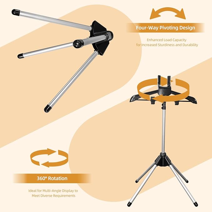 Adjustable Shirt Display Stand 32-63 Inch, Foldable Clothing Display Stand Mannequin Torso for Retail Vendors, Multi-Use Steamer Rack Stand for Clothes Garment (1)
