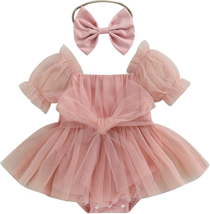 Meihuida Newborn Baby Girl Sleeveless Rompers Summer Clothes Cotton Bodysuit with Headband