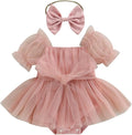Meihuida Newborn Baby Girl Sleeveless Rompers Summer Clothes Cotton Bodysuit with Headband