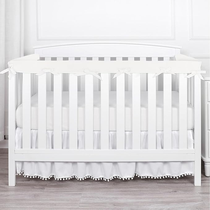 Mesh Sets Toddlers' Bed Rail Bumpers Protecter - Children's Bed Guardrail Padding - Anti-Collision |- Easy InstallEnhanced Safety Mostly Fit (3pc-White)