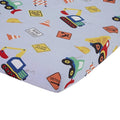 Everyday Kids Baby Boy Fitted Crib Sheet, Under Construction, 100% Soft Breathable Microfiber Baby Sheet, Fits Standard Size Crib Mattress 28in x 52in, Nursery Sheet