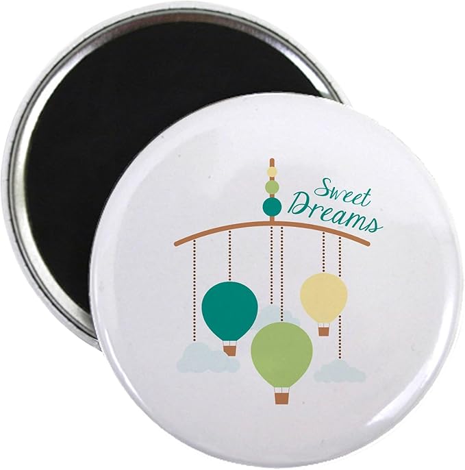 CafePress Baby Hot Air Balloon Mobile Sweet Dreams Magnets 2.25" Round Magnet (10 pack)