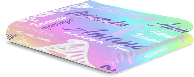 Personalized Name Blankets and Throws, Custom Blanket with Name, Personalized Blanket Gifts for Women Men Custom Soft Fleece Blanket with Names