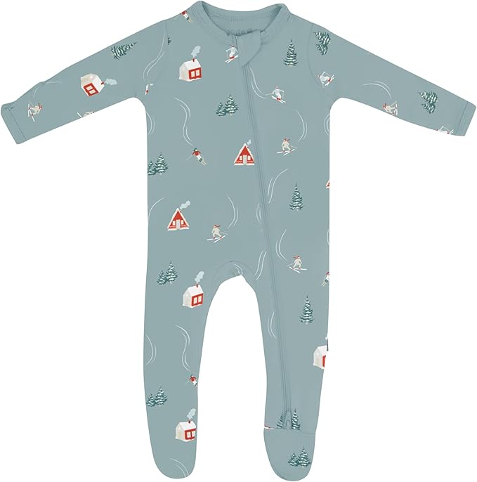 KYTE BABY Unisex Zipper Closure Footies, Rayon Made From Bamboo, 0-24 Months