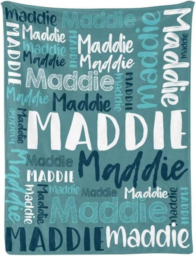 Dr.TOUGH Personalized Blankets with Name Customized Baby Blankets for Girls Boys Adults Monogrammed Blankets and Throws Christmas Birthday Mothers Fathers Valentines Day Gift (Blue Bird, 40''×50'')