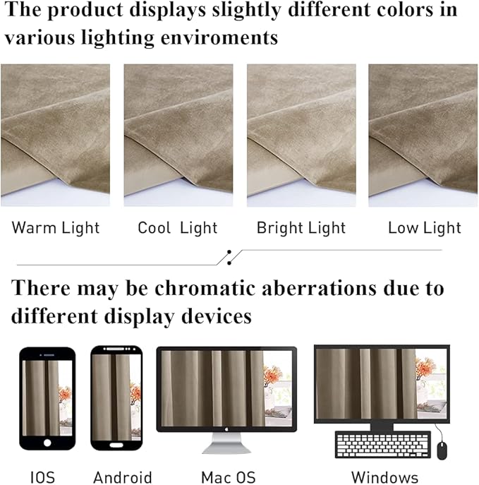 StangH Camel Beige Velvet Curtains 84 Inch Length - Back Tab Light Blocking Thermal Insulated Doorway Drapes for Bedroom Living Room, Ensures Privacy & Comfort, W42 x L84, 2 Panels