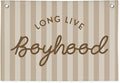 Boys Room Decor Long Live Boyhood Banner，Vintage Playroom Bedroom Nursery Wall Hanging Decor, Retro Kids Room Decor Stripes Flag Banner 30x20 boyroom
