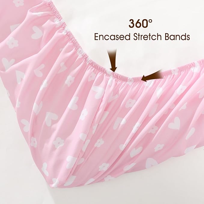 PHF 3 Pack Soft Butterfly Crib Sheets Fitted, Comfy Breathable Baby Sheets for Girls, 28x52 Inches Fits Standard Crib and Toddler Mattresses, Butterfly