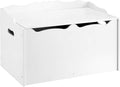 Amazon Basics Kids Toy Box, Wooden Organizer Storage Chest,White, 30" x 18" x 19"